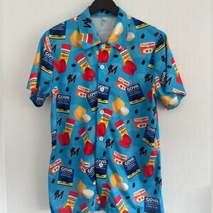 Miami Marlins Goya edition button down light weight 305 Miami livin Sz M
